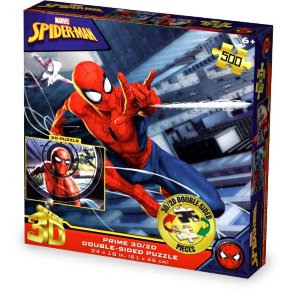 Marvel Spider-Man Spider-Verse Trio Web Shooting 500pc 24x18 in 3D/2D